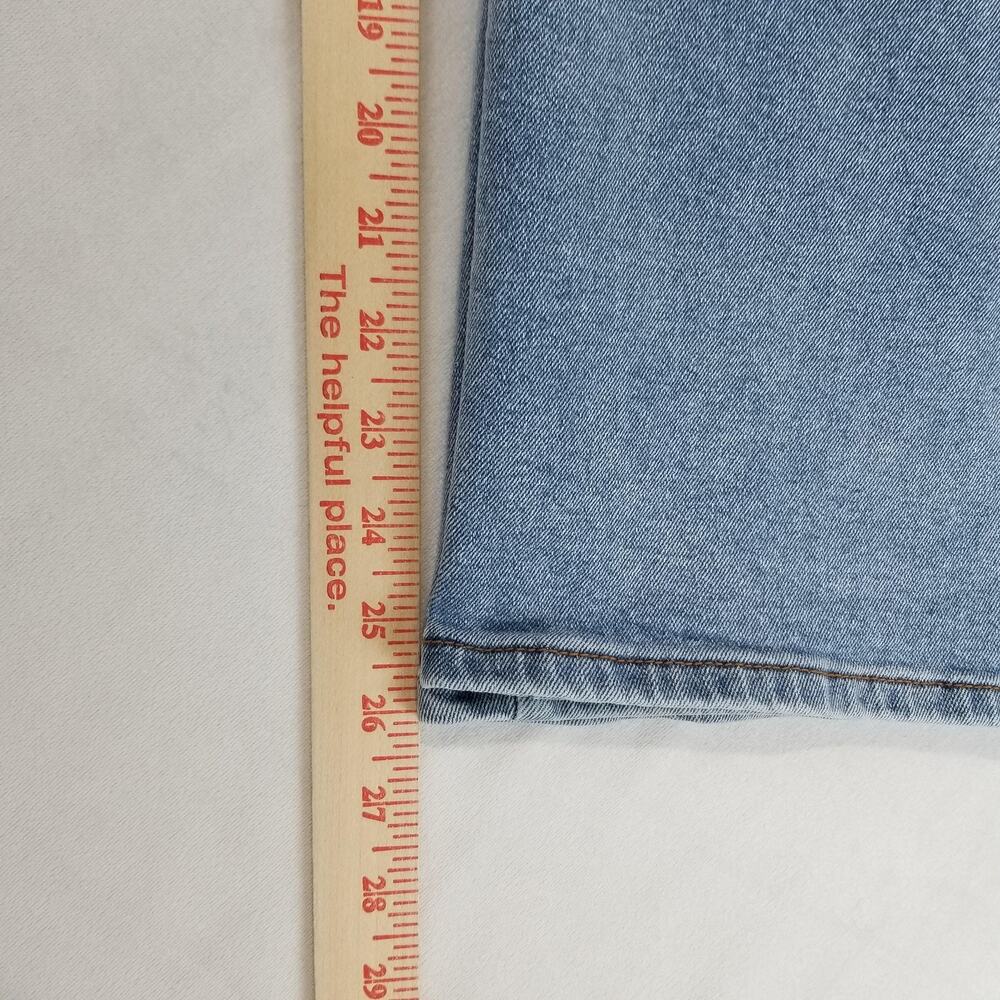 FLAMINGALS Jeans Womens Large Blue High Rise Wide Leg Lace Up Patch Pockets - Picture 10 of 11